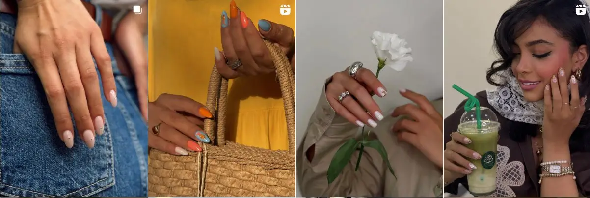 نمونه کار سالن نادیا؛ مرکز کاشت ناخن 