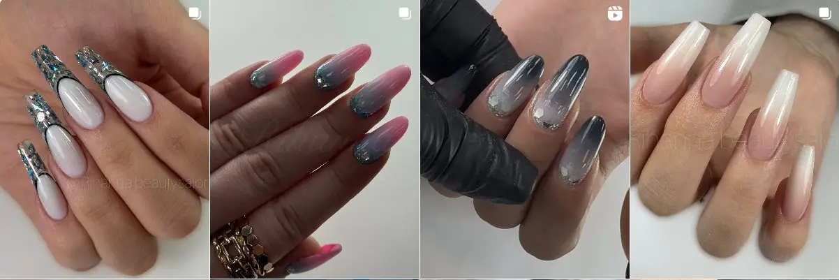 نمونه کار سالن زیبایی ریحانا ، کاشت ناخن تهران