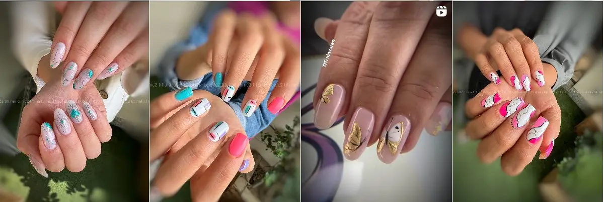 نمونه کار سالن ناخن تی‌تی